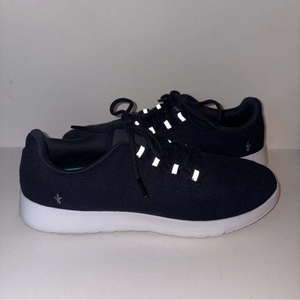 Emu Australia Barkly Women's Size 10 Wool Sneakers Navy Reflective Lace Up Shoes